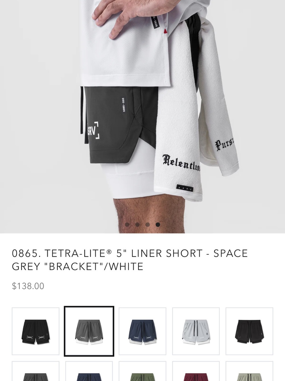 ASRV Tetra-lite “bracket”  reflective short space gray xl - Picture 2 of 4